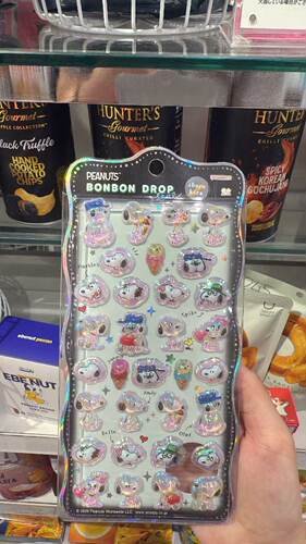 国内现货日本采购BONBON 史努比手机壳贴纸 果冻贴纸
