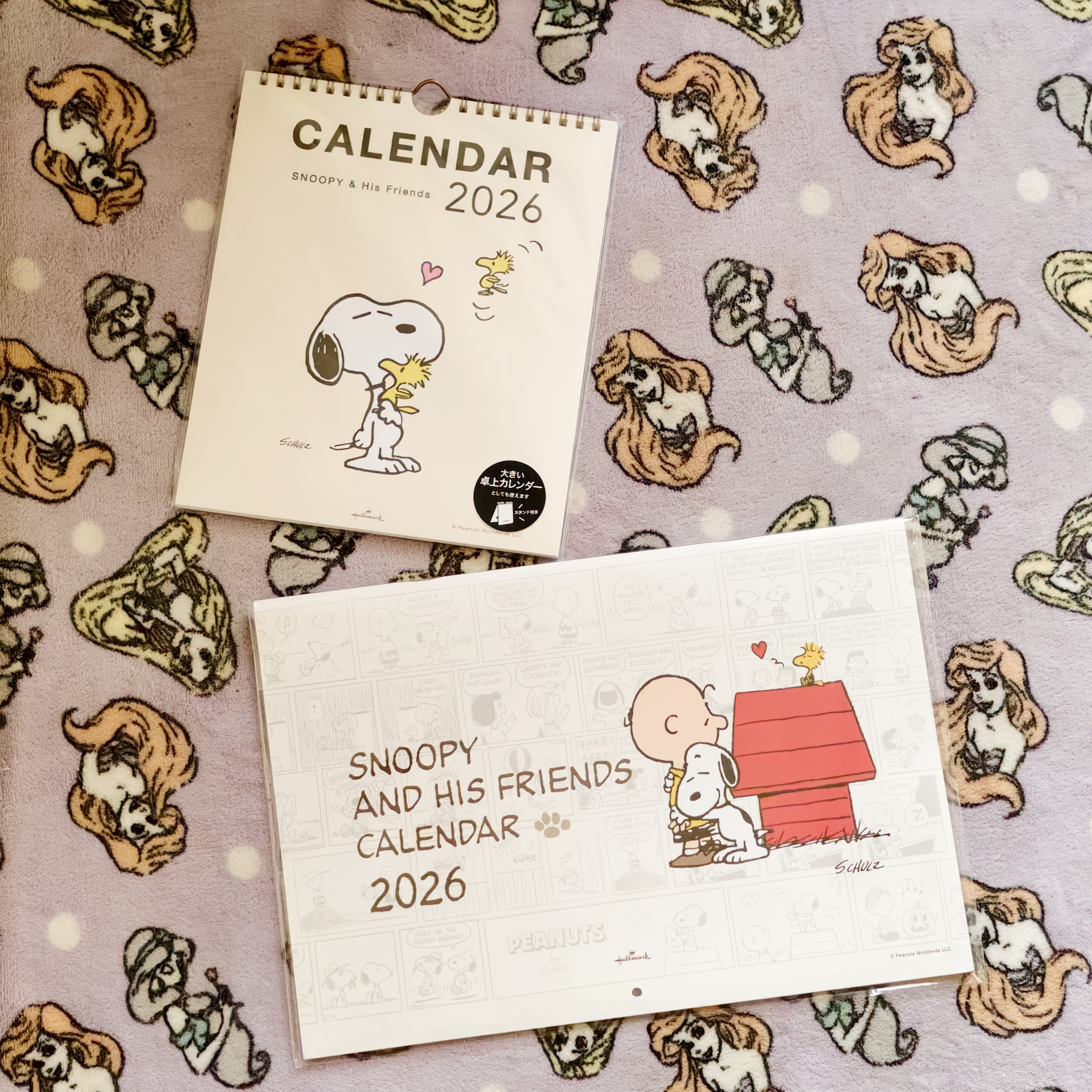 国内现货日本采购snoopy史努比CALENDAR 2026年日历台历挂历