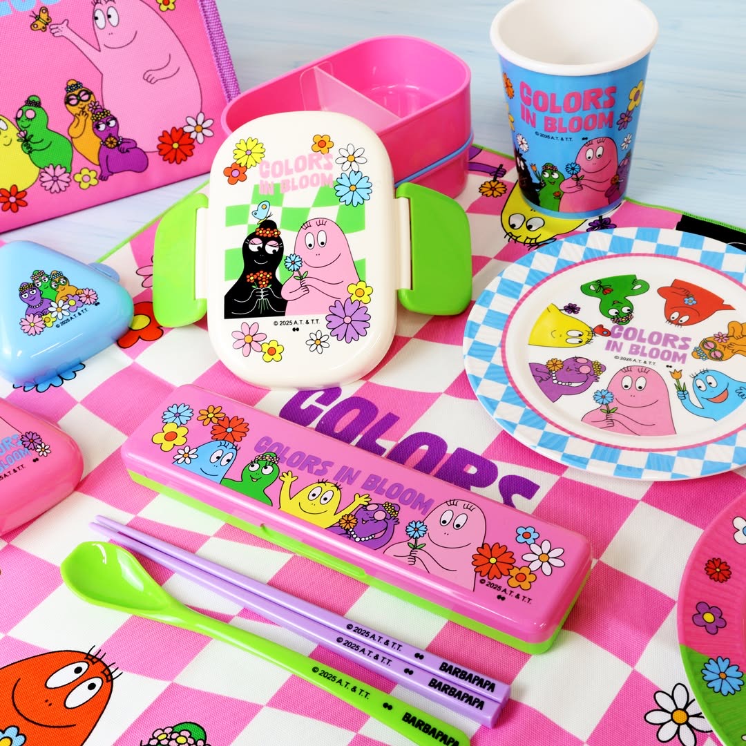 特价现货仅此一批日本采购巴巴爸爸barbapapa多巴胺彩色花园餐具