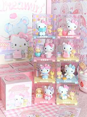 正版HelloKitty甜心玩伴系列盲盒微盒手办公仔摆件女生生日礼物