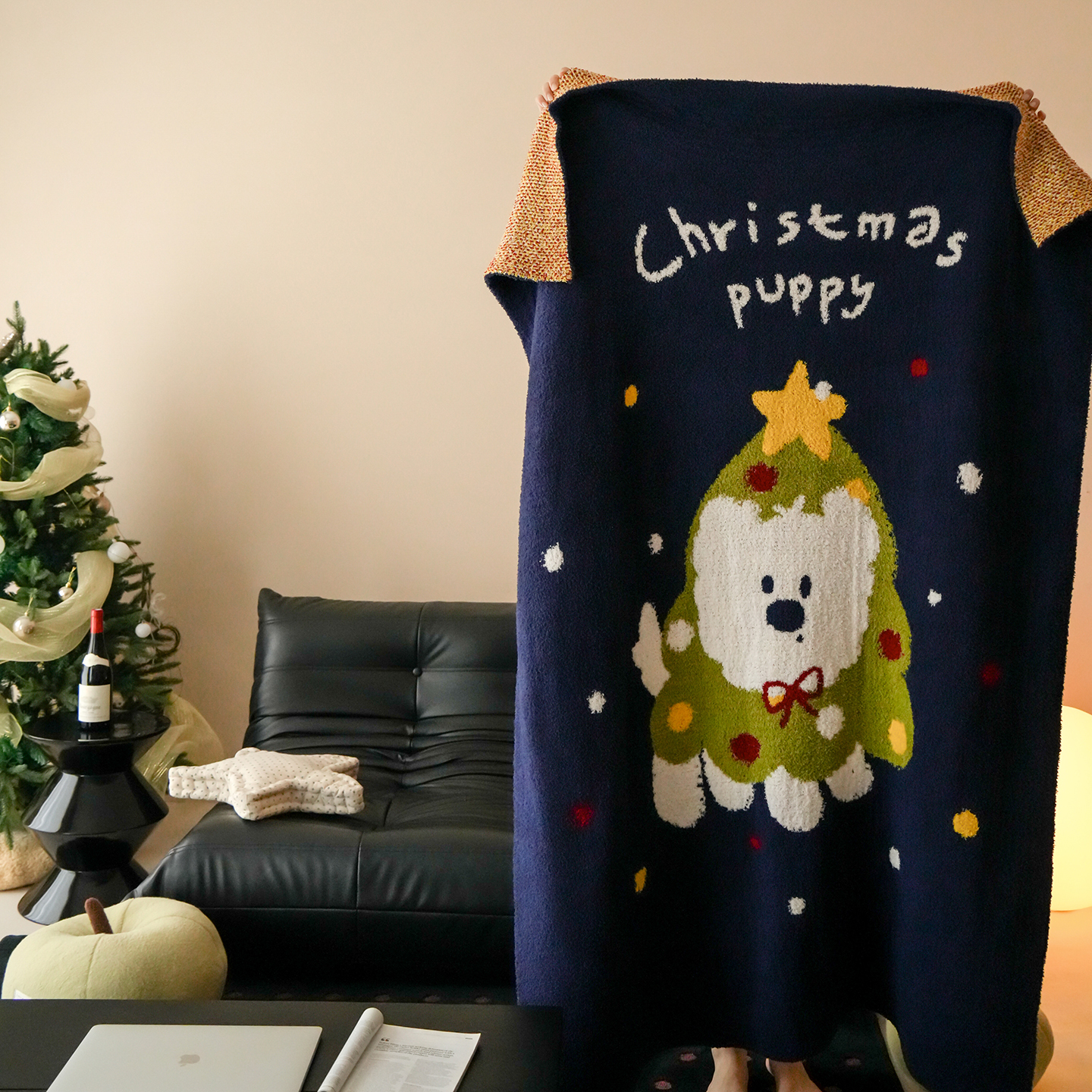 卡通可爱风多功能针织半边毯毛毯披肩毯盖毯加厚毯子卧室大床单3