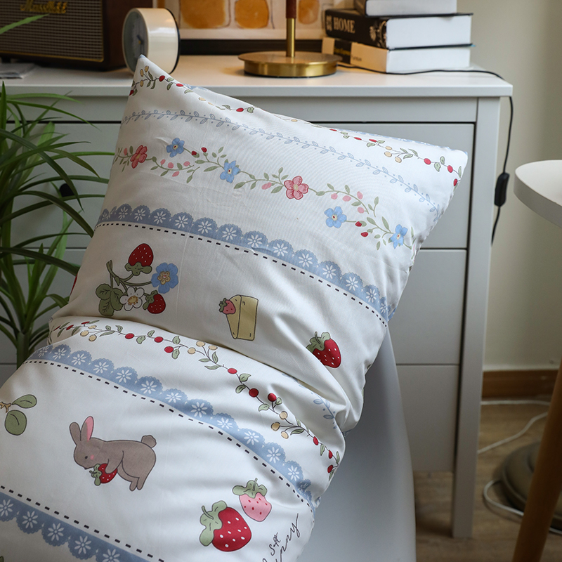 ins田园风碎花全棉纹纯棉单人枕头套印花成人枕套枕袋纯棉48*74cm