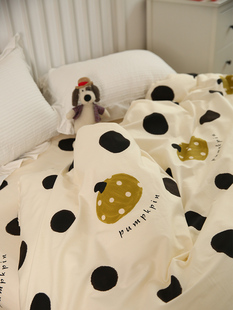 简约风可爱时尚 少女全棉纯棉被套单件150x200x230厘米被罩单双人