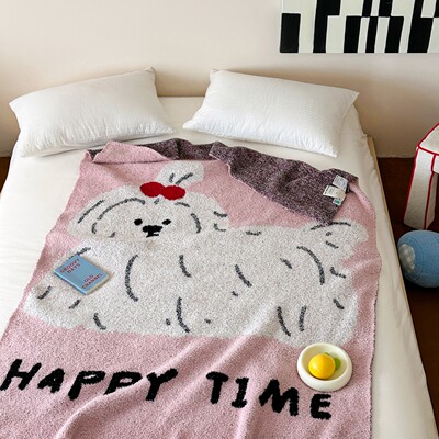 可爱半边绒毛毯加厚冬季小毯子沙发盖毯毛巾被午睡毯可机洗盖毯3