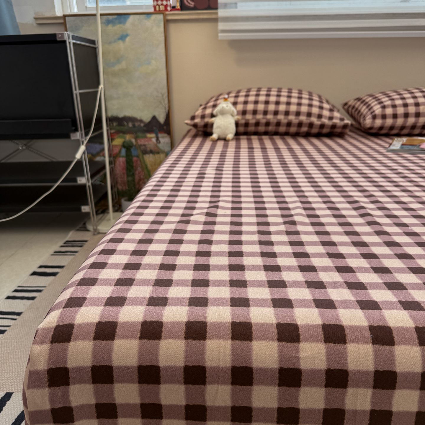 秋冬加厚全棉磨毛床单单件100纯棉简约纯色单人学生宿舍床笠被单3