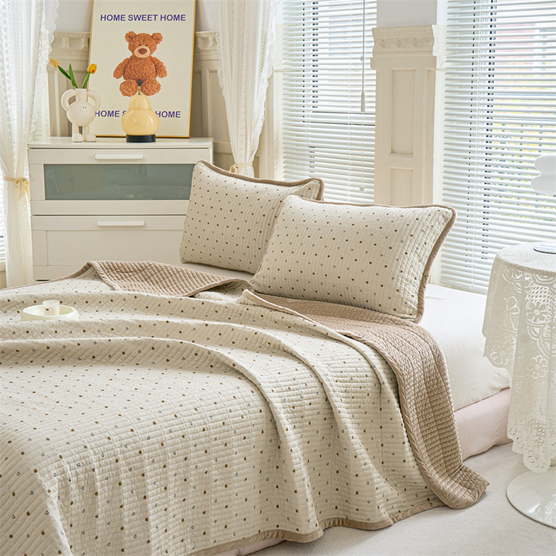 高端双面床盖一面绒一面棉A类宝宝绒全棉牛奶绒四季通用夹棉床单3