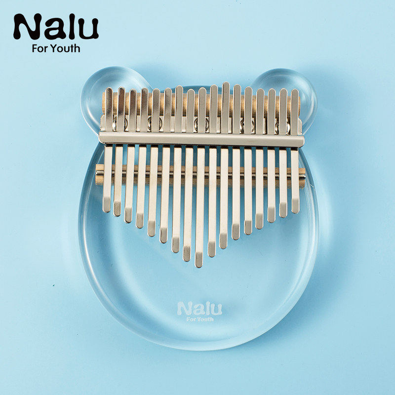 nalu水晶透明拇指琴钢琴小熊卡林巴琴17音初学入门kalimba手指琴