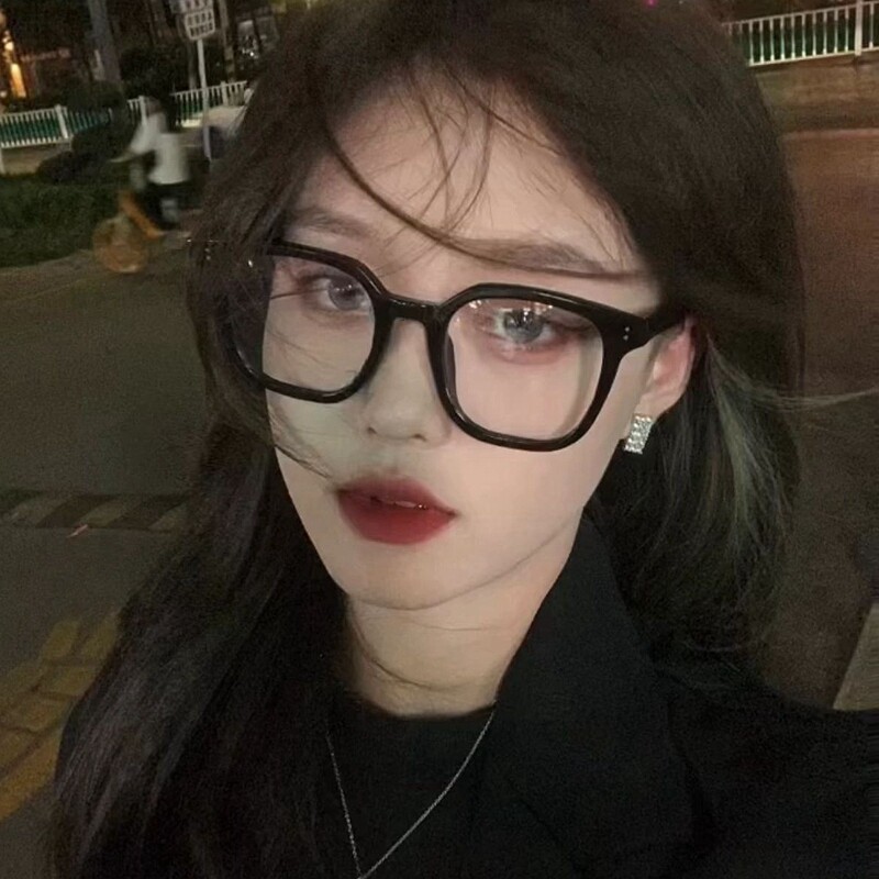 大方框黑框眼镜女网红圆脸近视镜潮复古学生眼镜架男韩版镜框大脸