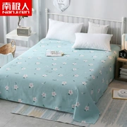 Tấm vải cotton mùa hè ở Nam Cực đơn mảnh 1,5m ký túc xá sinh viên giường đơn cotton đôi 1,8 m đơn in - Khăn trải giường