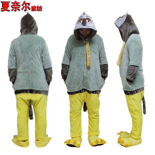 卡通连体睡衣疯狂动物城闪电树懒表演出COPAY道具服兔子狐狸服