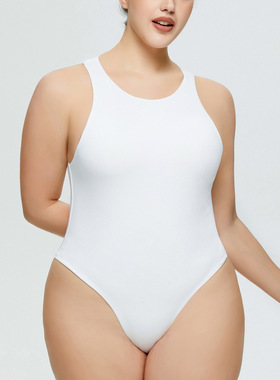 欧美跨境热卖亚马逊连体衣女装大码无袖圆领三角连体裤 bodysuit