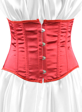 23cm短款4扣色丁腰封收腹带 Underbust Corset塑身衣背心上衣束腰