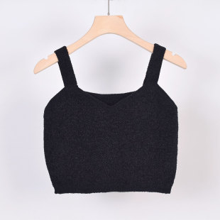 女装 C325 秋冬季 性感百搭 雪尼尔针织毛衣吊带背心V领外搭上衣