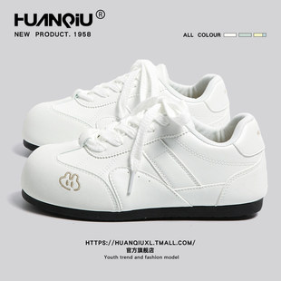 环球小白鞋女鞋2026春季新款丑萌可爱德训鞋小众设计厚底运动板鞋