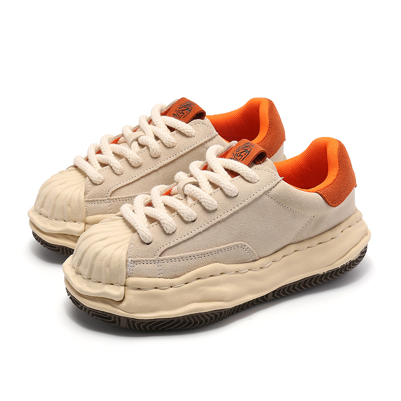 三原康裕拼色贝壳头溶解鞋