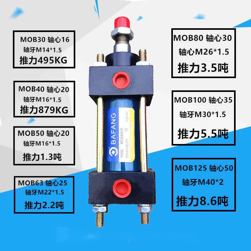 轻型液压缸油缸/拉杆式液压油缸MOB100X50x75/100/150/200/250