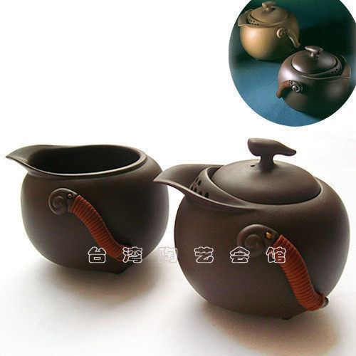 台湾名家壶 邓丁寿概念壶二世紫砂套装功夫茶具 原装紫砂壶