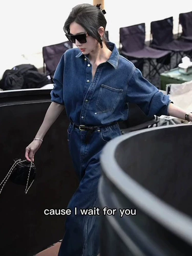 Весенняя джинсовая юбка, платье, в стиле Шанель, 2024 года, изысканный стиль