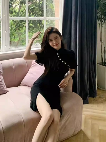 Ципао, юбка, летняя ретро летняя одежда, платье, 2026 года, французский ретро стиль, в стиле Шанель