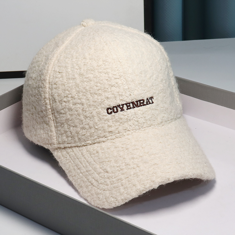 2025秋冬新款毛绒加厚保暖鸭舌帽女ins时尚百搭大头围显瘦棒球帽