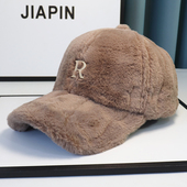 加绒加厚保暖鸭舌帽子女ins时尚 秋冬季 新款 百搭大头围宽檐显脸小