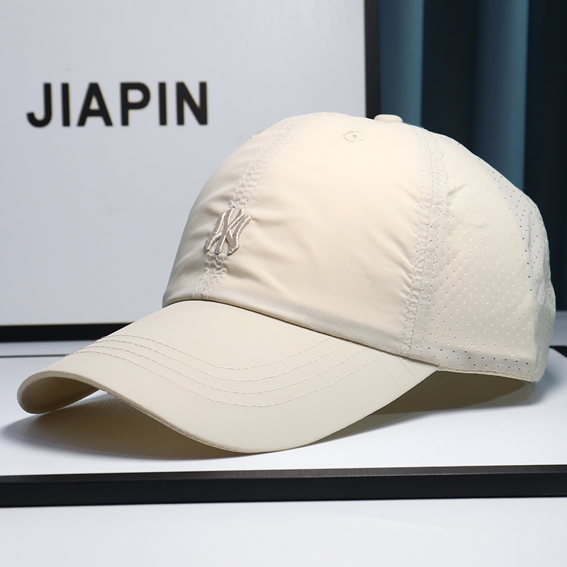 新款速干防晒遮阳帽子男女通用跑步帽轻薄透气鸭舌帽软顶棒球帽潮