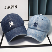 春夏新款 水洗牛仔鸭舌帽子男女休闲百搭户外运动遮阳防晒棒球帽潮