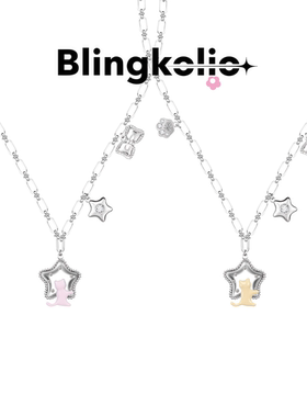 Blingkolio不另可星星小猫项链