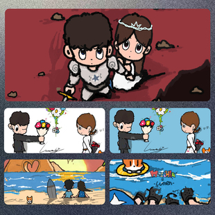 lumen情侣电竞游戏鼠标垫CSGO超大号办公键盘笔记本电脑书桌垫男