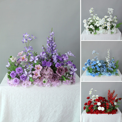 仿真花艺花排墙面吊顶装饰