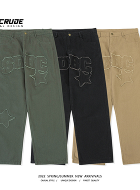 美式高街休闲裤男女春秋宽松直筒2025年潮牌新款夏季薄款阔腿裤子