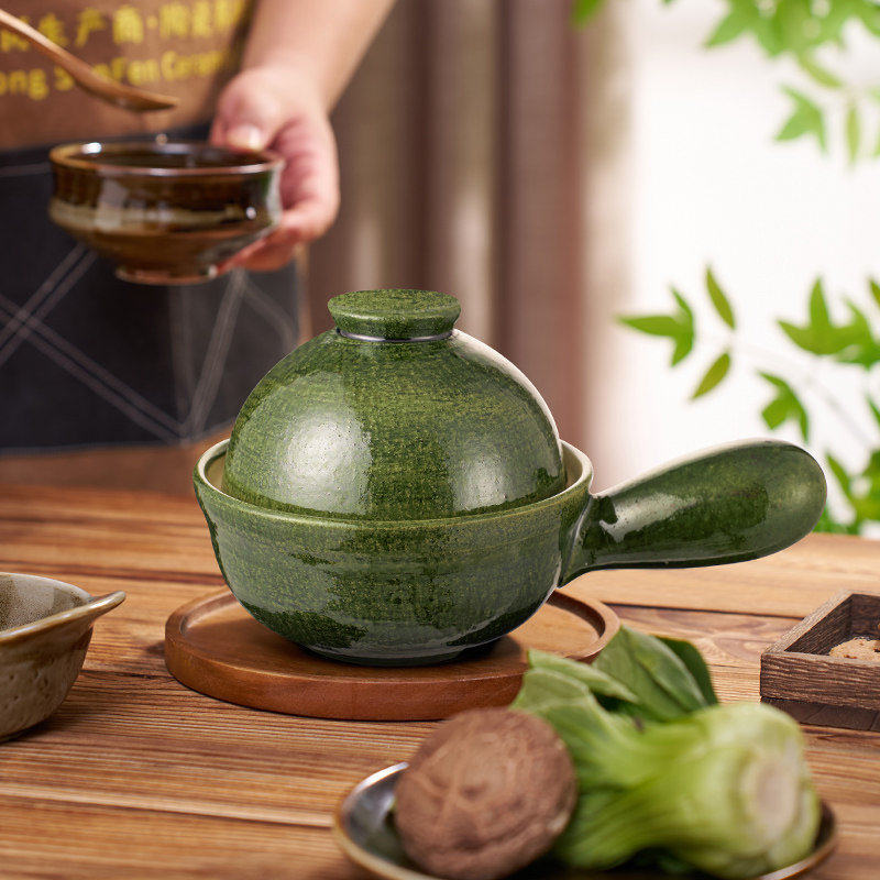 一人食迷你小砂锅家用婴儿辅食煲仔饭方便面明火单手柄土釜饭沙煲