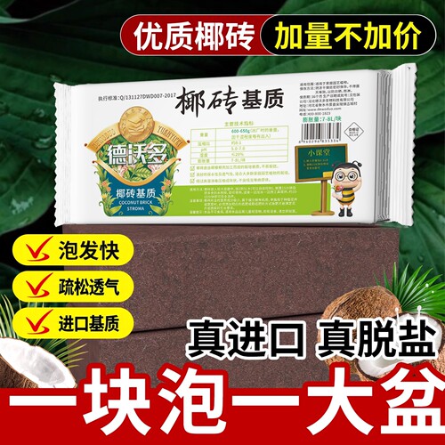 椰砖营养土通用型椰土壤椰糠粗椰壳种花养花种菜专用种植大块耶砖