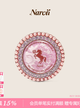 NARCII 「玫瑰小马发夹」原创设计锆石发卡边夹发饰生日礼物新品