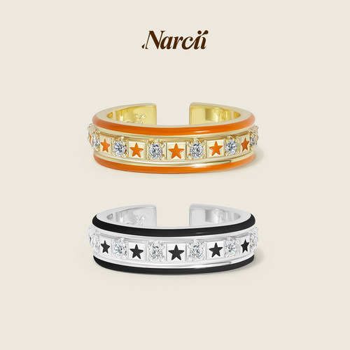 NARCII星河戒指女时尚复古小众原创设计ins轻奢情侣对戒生日礼物