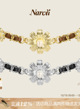 NARCII璀璨花冠项链女小众原创轻奢非洲菊菊锁骨choker生日礼物