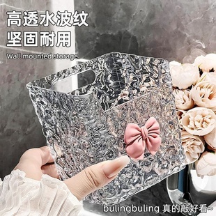 免打孔收纳盒壁挂卫生间废弃洗脸巾收纳杂物化妆品壁挂架