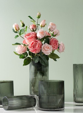 包邮北欧创意简约玻璃花瓶摆件干花插花水培大号家居装饰摆设