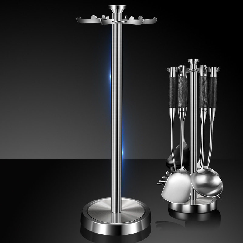 304不锈钢厨具旋转挂架锅铲架子厨房铲勺收纳架置物架立式挂钩,厨房/烹饪用具,抹布架/厨房清洁收纳架,淘宝优惠券,粉丝福利购,淘宝优惠卷