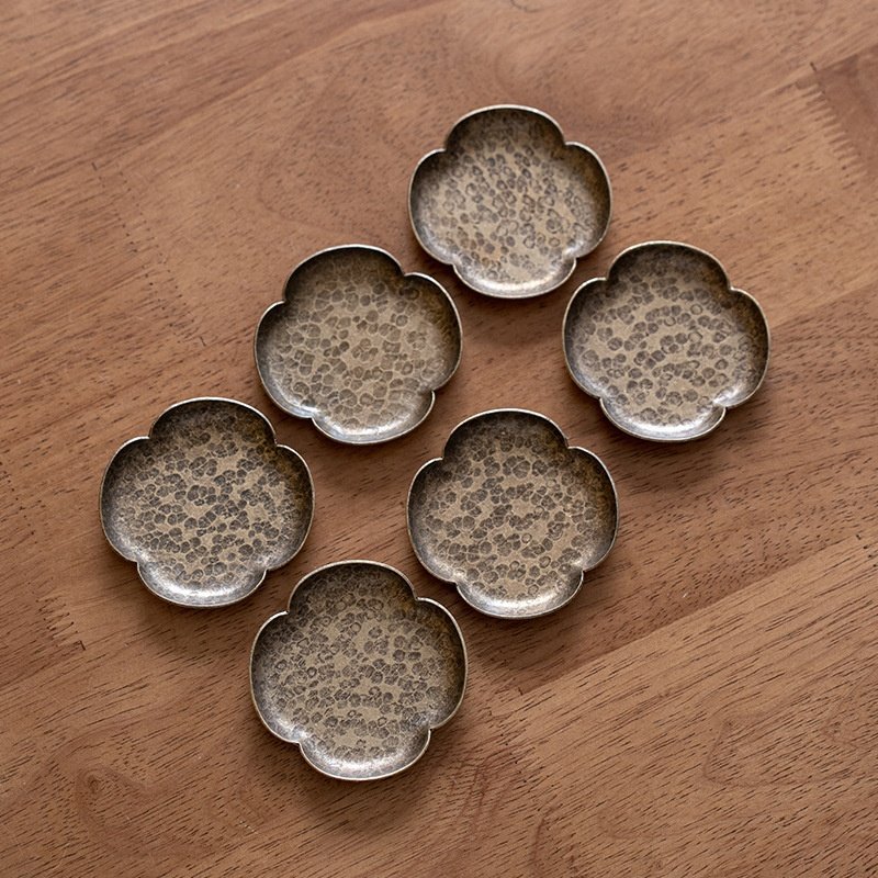 纯铜杯垫锤目纹盏托防滑隔热茶杯垫茶道杯托黄铜配件新中式手工,餐饮具,整套茶具,淘宝优惠券,粉丝福利购,淘宝优惠卷