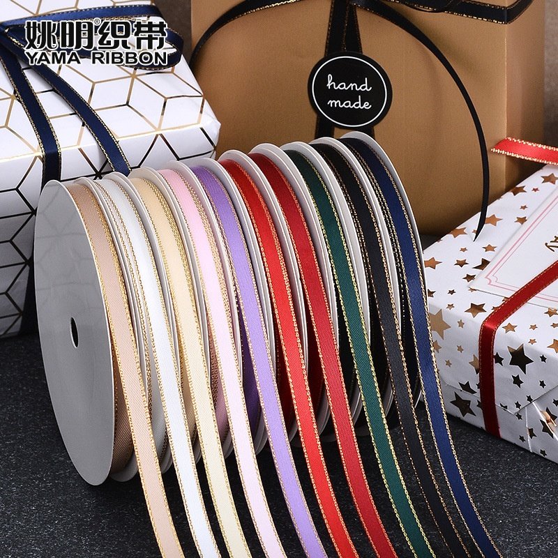 姚明 现货2分礼品喜糖包装缎带烘焙绑带0.6厘米织带 色丁金边丝带,纺织面料/辅料/配套,织带/丝带/缎带,淘宝优惠券,粉丝福利购,淘宝优惠卷