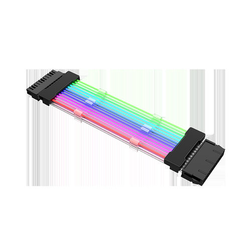 主板24PIN供电延长发光线双8PIN或3个3PIN 5V ARGB神光同步霓彩线
