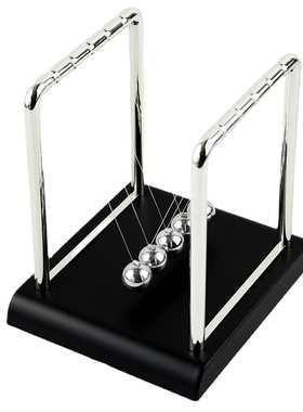 牛顿摆球撞球平衡球 经典方形摆球黑底 学生礼品物理科学减压玩具