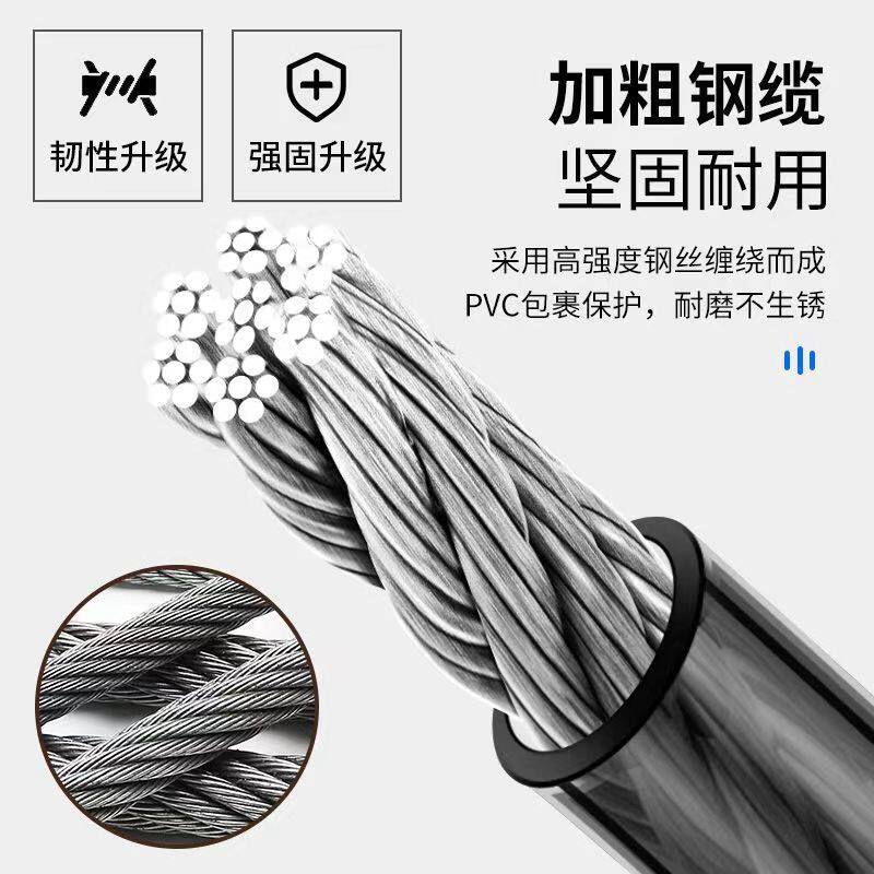 电动车锁便携迷你防盗防水防剪密码锁加长加粗磨砂钢缆锁自行车锁