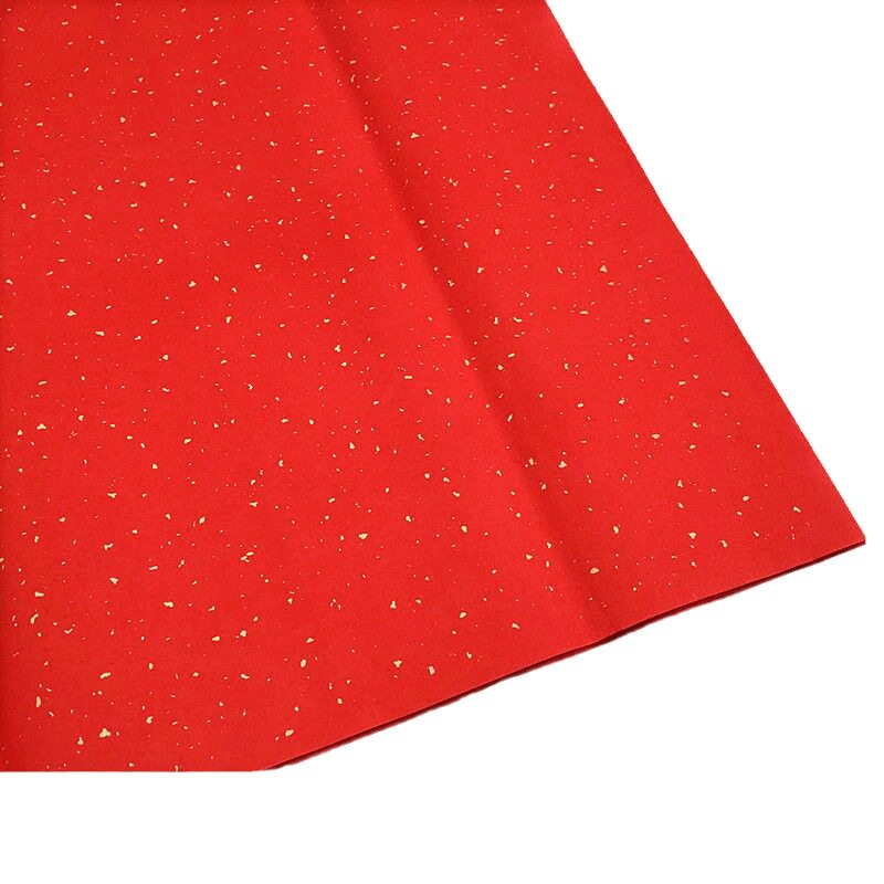 万年红洒金书画纸描龙凤对联纸写福字空白大红纸四尺六尺剪纸春联