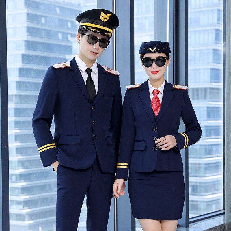 酒店工作服秋冬装美容师职业装空姐制服女南航空少前台收银工作装