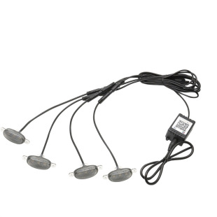 汽车中网小黄灯改装 雾灯示宽灯RGB小黄灯遥控APP氛围灯led日行灯