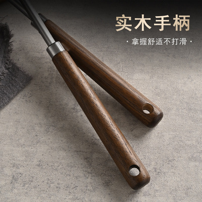 复古实木不锈钢蘑菇铲子炒菜家用长柄勺铲厨具炒勺汤勺厨房贵州铲