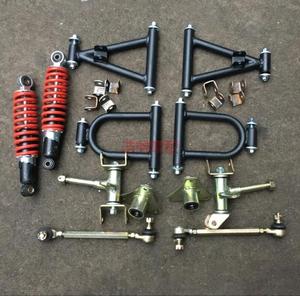 改装卡丁车配件四轮沙滩车前悬挂转向总成旋转体减震拉杆摇臂羊角