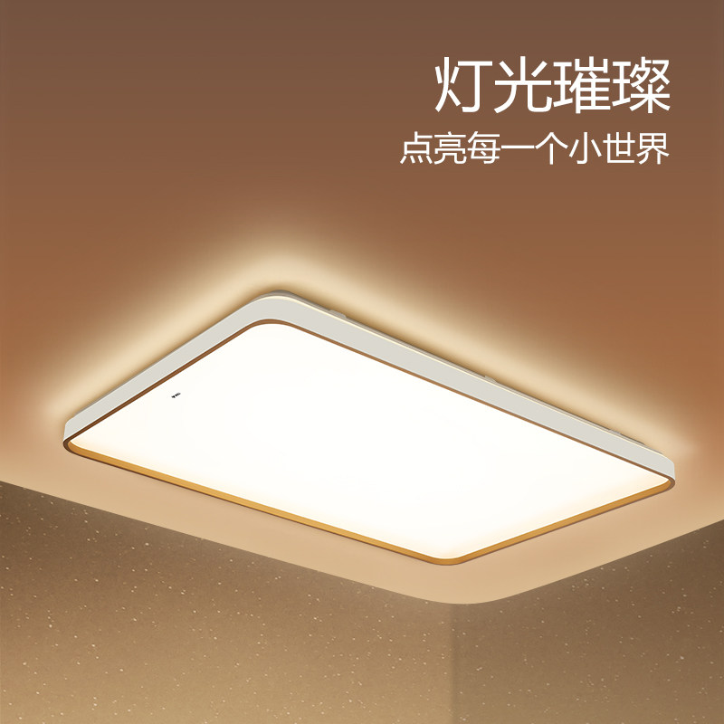 公牛客厅灯led吸顶灯大气家用客厅圆形卧室简约现长方形灯具灿彩